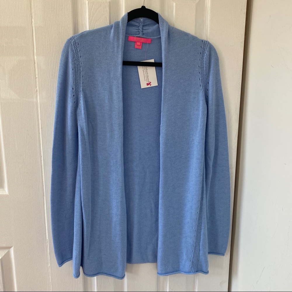Lilly Pulitzer blue open cardigan size Small